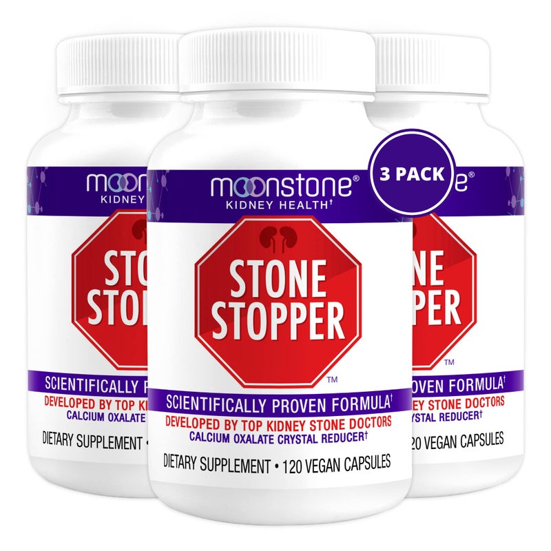Stone Stopper Capsules Kidney Stone Prevention Calcium Oxalate Protector Alkali Citrate Support Supplement Developed by Urologists to Support Kidney Health 90 Day Supply 360 Count